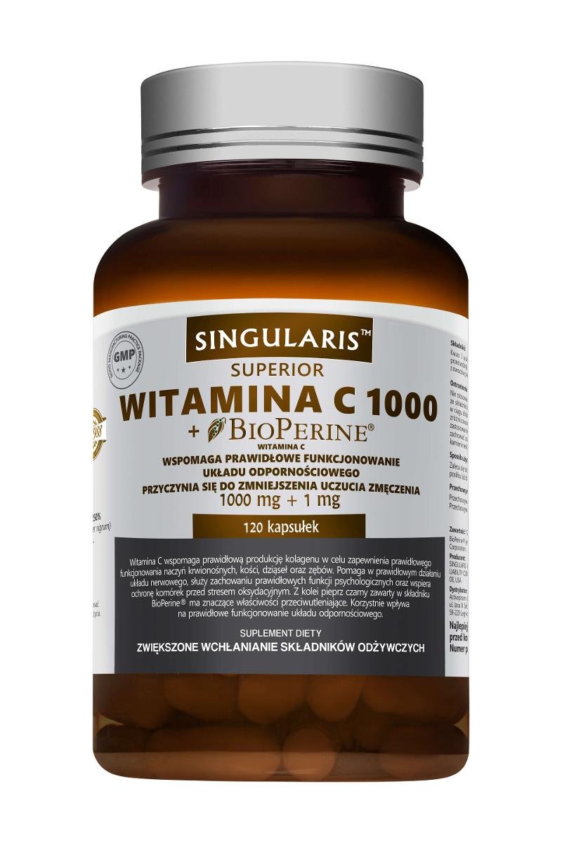 ACTIVEPHARM LABS SP. Z O.O. SP.K. Singularis Superior witamina C 1000 + BioPerine 1000mg + 1mg 120 kapsułek 3245842ACTIVEPHARM