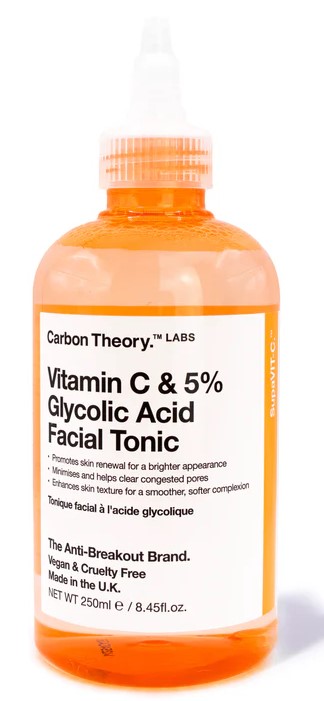 Carbon Theory SupaVIT-C Tonik do Twarzy z Kwasem Glikolowym 5% i Witaminą C 250ml