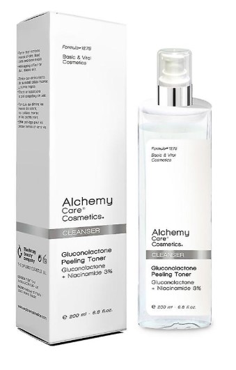 Alchemy Care Cosmetics Gluconolactone Peeling Toner Złuszczający Tonik do Twarzy 200ml