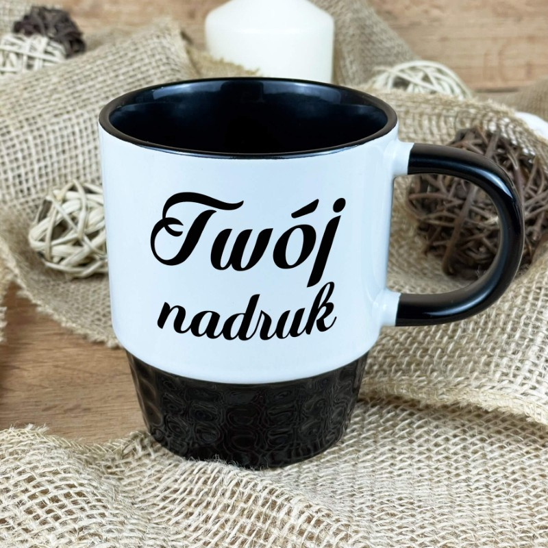 Czarny kubek Diamond z Twoim nadrukiem