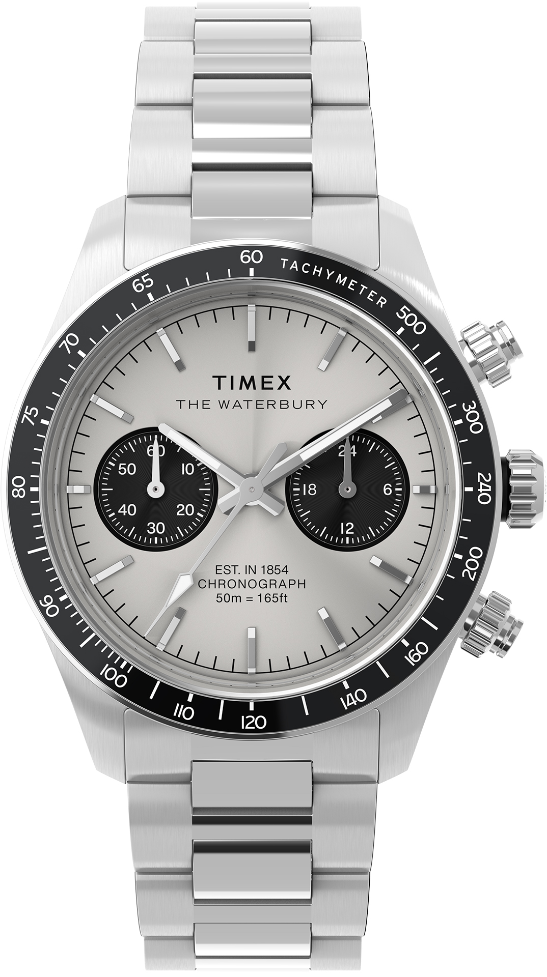 Zegarek Timex TW2Y19200 Waterbury Heritage Chronograph 39mm Stainless Steel Bracelet