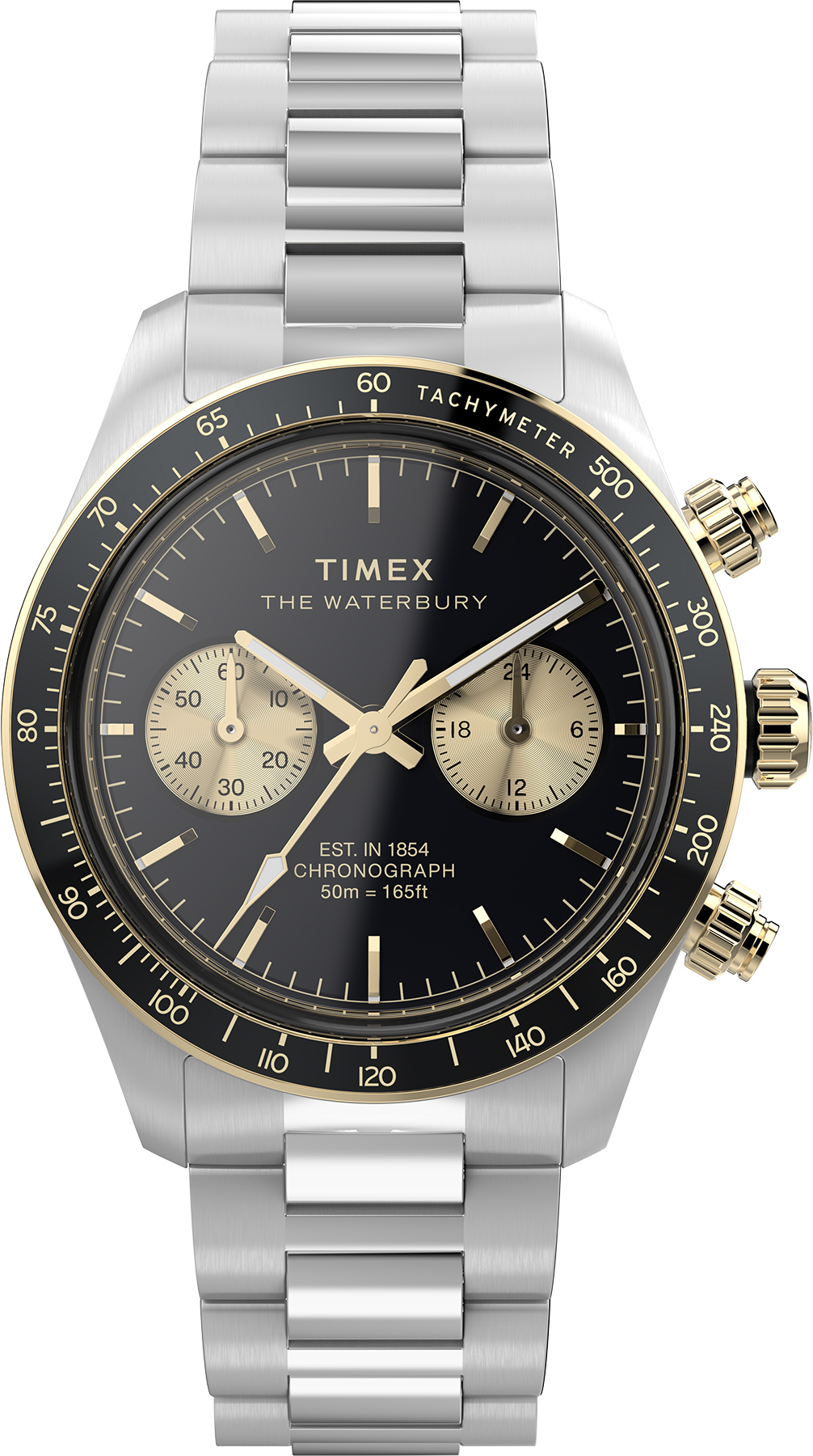 Zegarek Timex TW2Y24000 Waterbury Heritage Chronograph 39mm Stainless Steel Bracelet