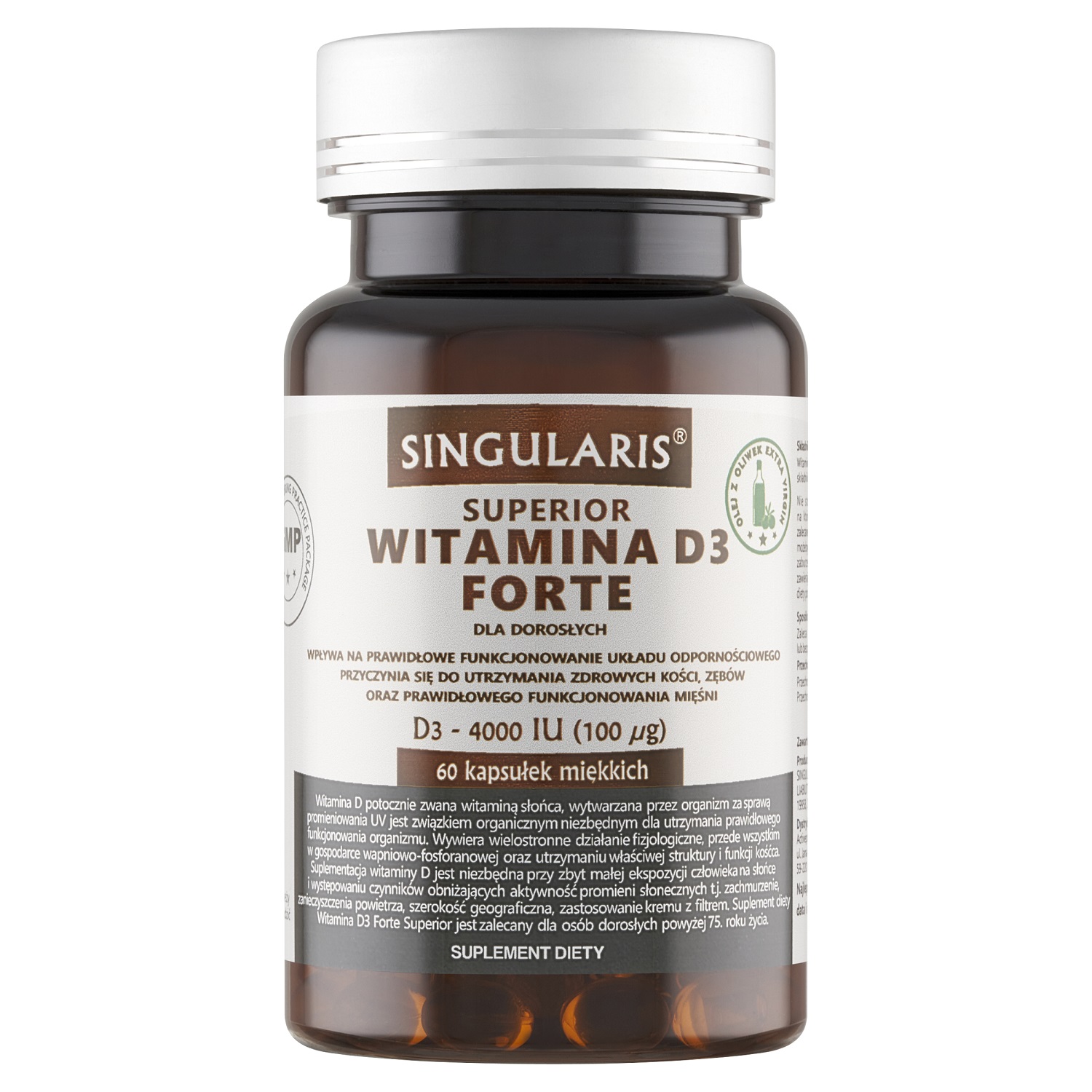 SINGULARIS Singularis Witamina D3 Forte 4000 j.m Superior x 60 kaps