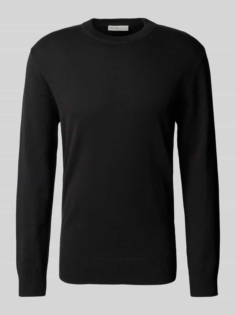 Sweter o kroju regular fit z dzianiny z bawełny