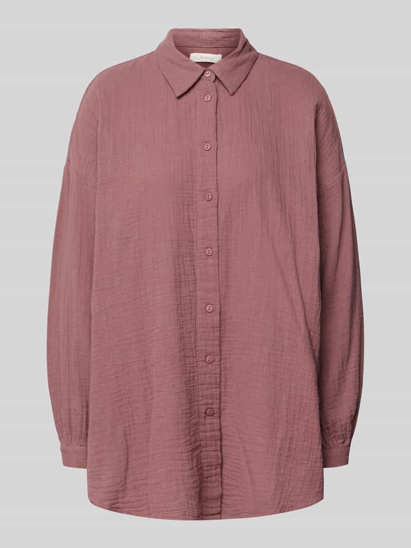 Bluzka o kroju oversized z czystej bawełny z kapturem model ‘THYRA’