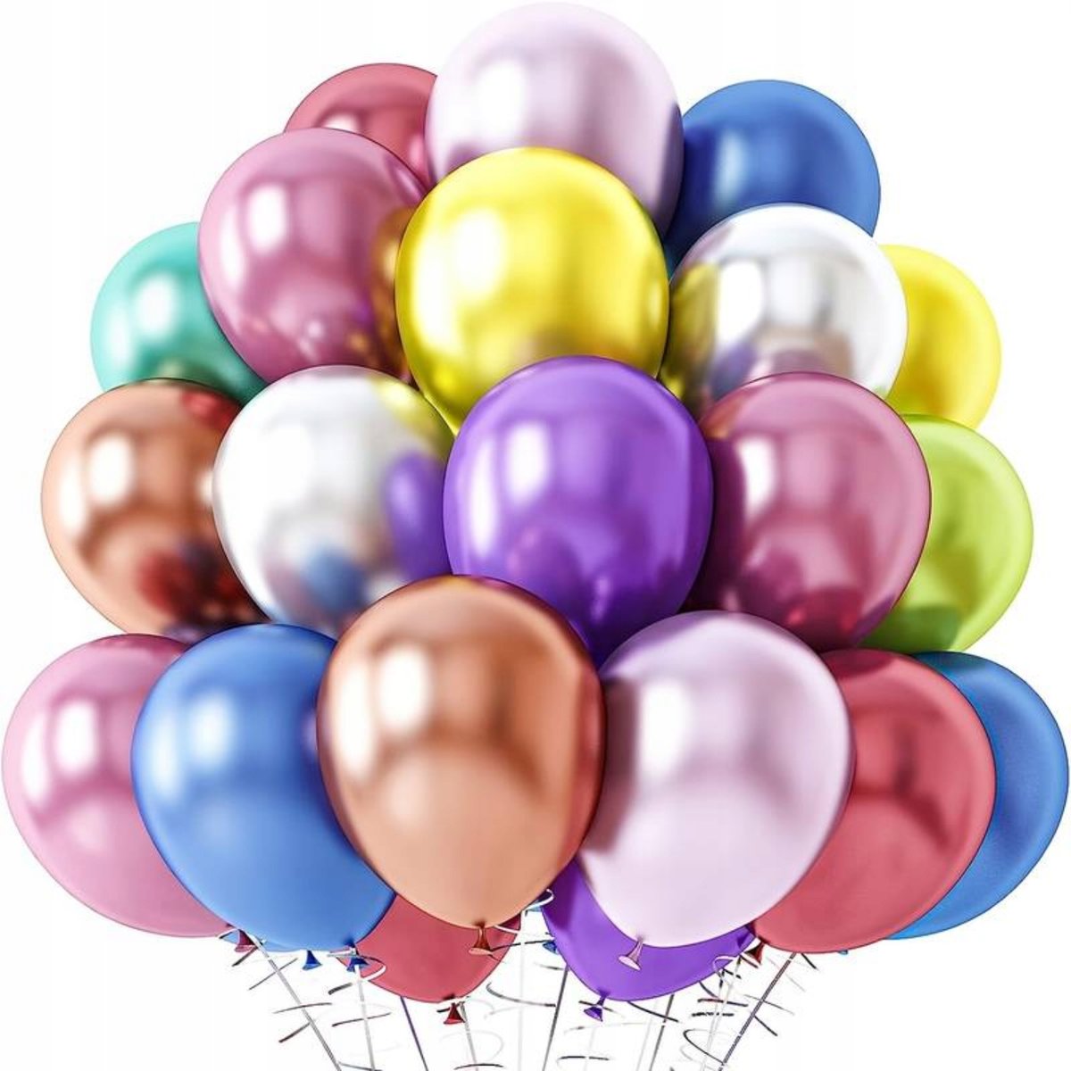 Balony kolorowe metalik chrom duże 12 cali urodziny wesele ślub 50 szt