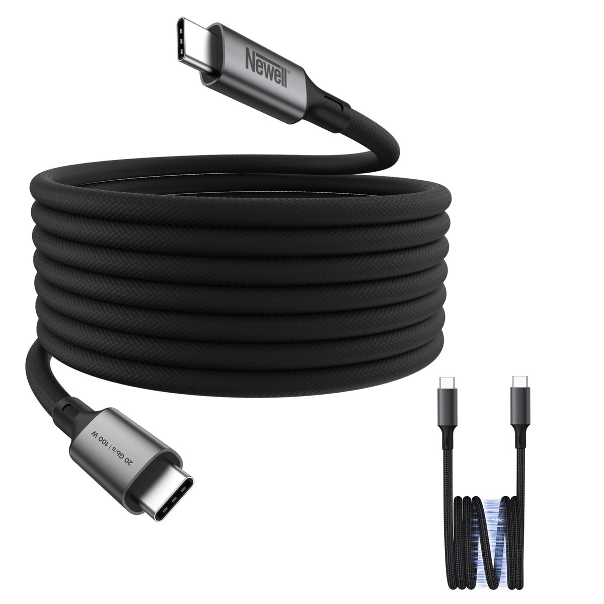 Kabel magnetyczny Newell USB-C - USB-C 3.2 Gen 2 - 1 m, grafitowy