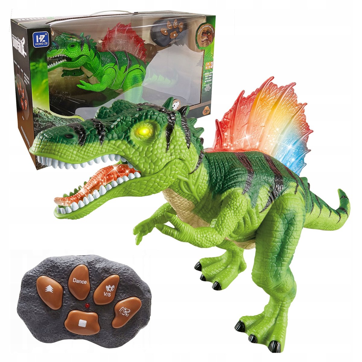 Interaktywny Dinozaur Zdalnie Sterowany Robot Dla Dzieci Efekty Dźwięk Led