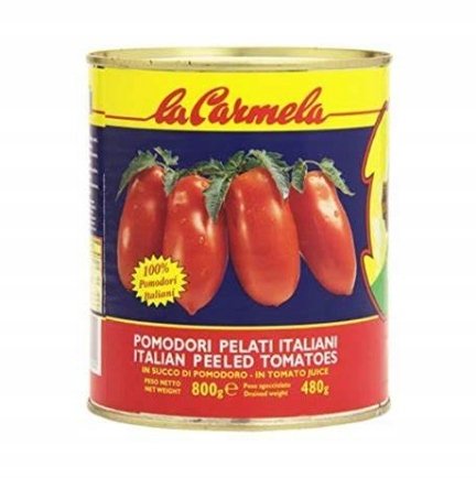 Pomidory włoskie pelati Tomates Entieres Pelees 2550g - La Carmela