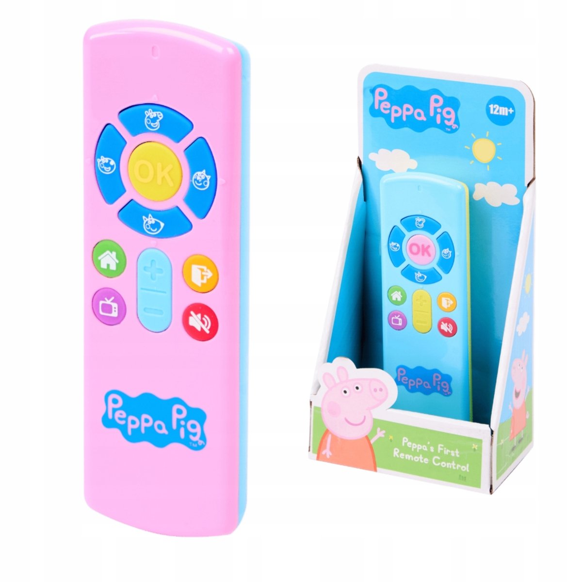 ZABAWKOWY PILOT DO TV TELEWIZORA DLA MALUCHA DZIECKA NIEMOWLAKA PEPPA PIG