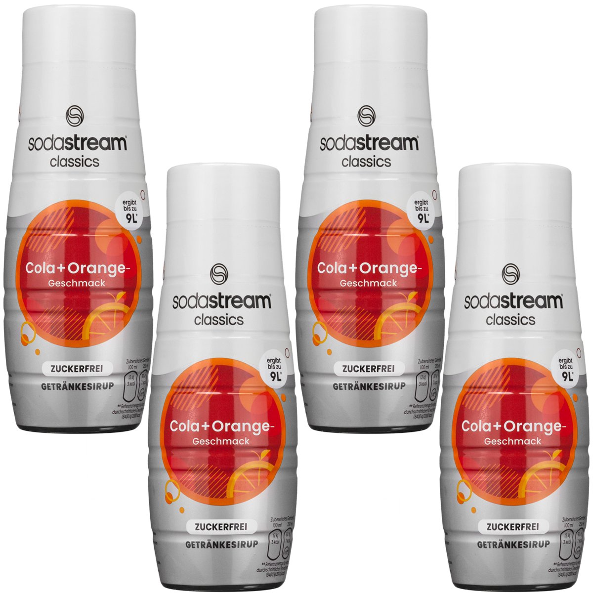 4x SYROP SODA STREAM COLA POMARAŃCZA BEZ CUKRU 440ML