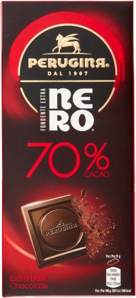 Czekolada włoska gorzka Fondente Extra Nero 70% Cacao 85g - Perugina
