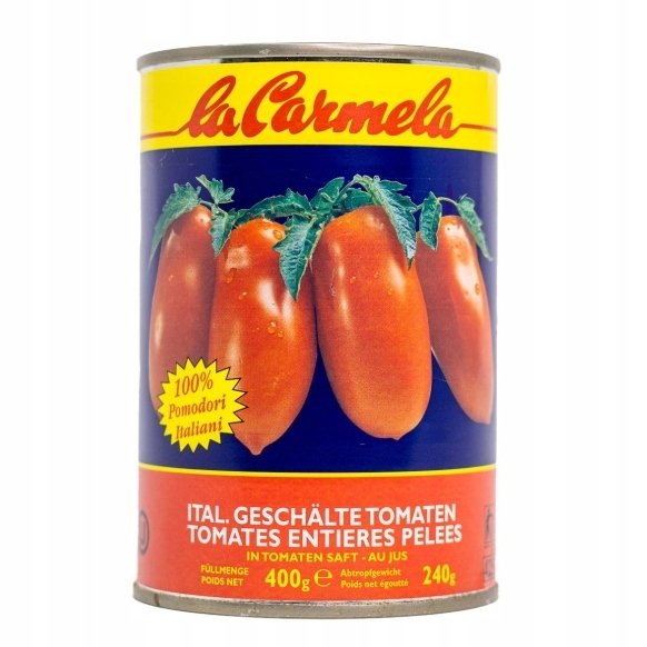 Obrane pomidory Pomidori Pelati Interi 400g La Carmela włoskie