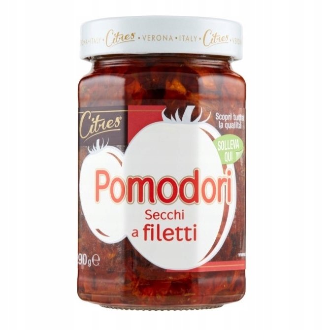 włoskie Suszone pomidory w plastrach Pomidori Filetti 290g Citres