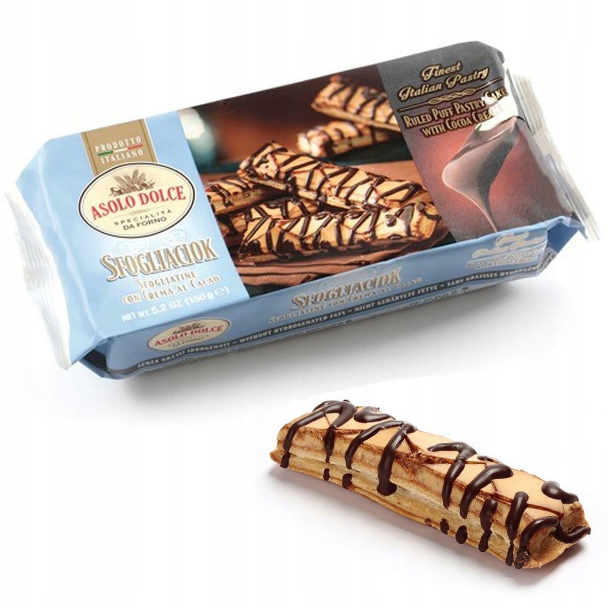 Herbatniki z czekoladą super kruche Sfogliacio 150g - Asolo Dolce włoskie