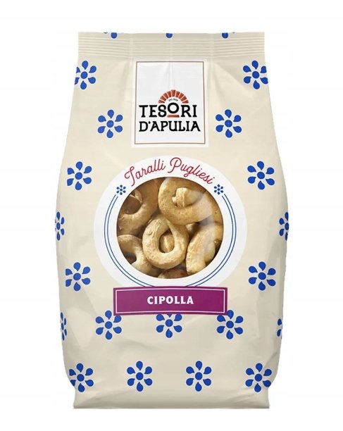 Taralli precle cebulowe włoskie Gusto Cipolla 400g - Tesori d'Apulia