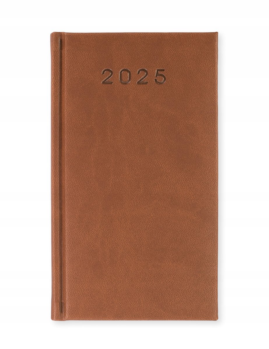 KALENDARZ kieszonkowy książkowy A6 TYGODNIOWY 2025 BRĄZOWY TURY