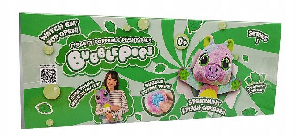 BUBBLE POPS PACHNĄCE MASKOTKI SPEARMINT SPLASH CAPIBARA