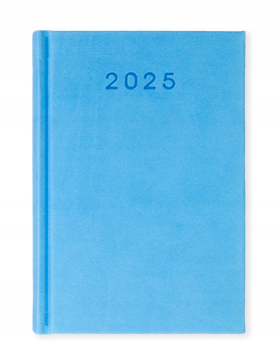 KALENDARZ książkowy A6 DZIENNY 2025 MAŁY TERMINARZ BŁĘKITNY TURY PLANER