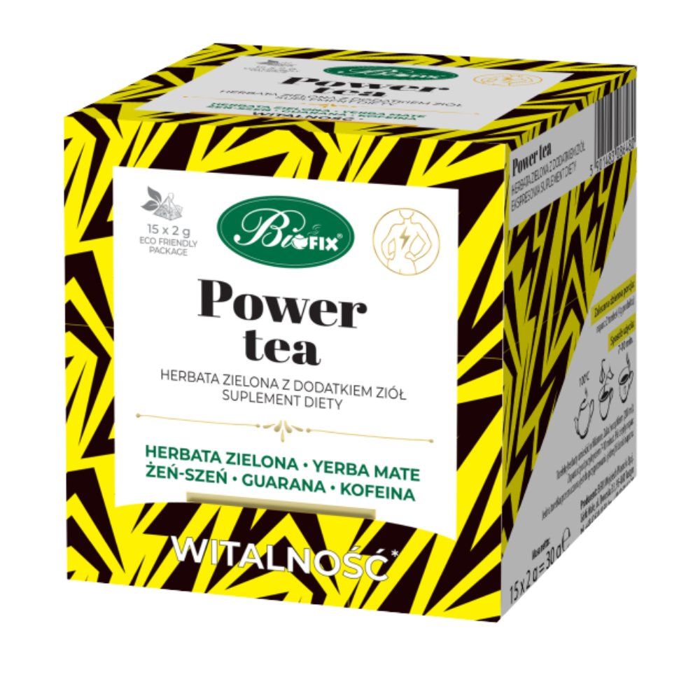 BiFix POWER TEA Herbata Zielona z dodatk 15x2 30g