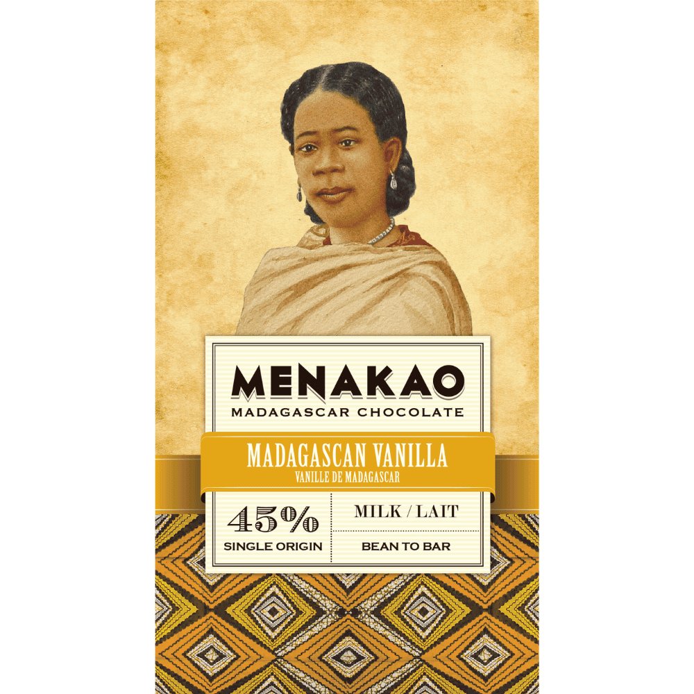 Menakao czekolada mleczna 45% z wanilią 75g