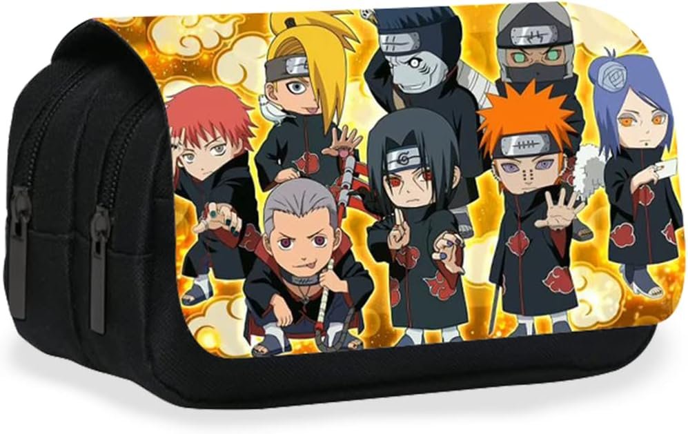Podwójny Piórnik Szkolny 3D Naruto – Wielofunkcyjny, Dwukomorowy Szaszetka