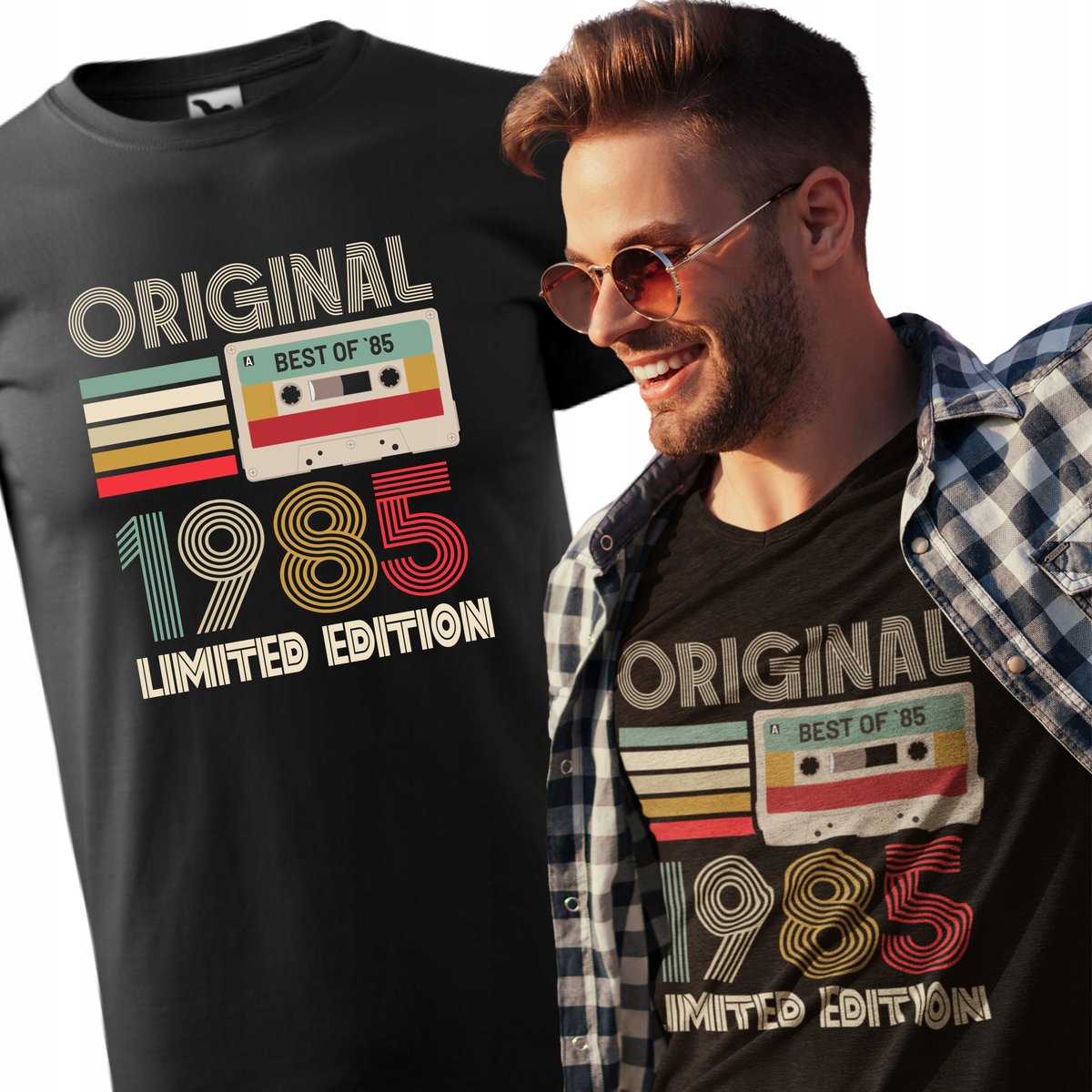 Koszulka na urodziny 1985 20 30 40 50 60 70 80 lat prezent Vintage VHS 4XL