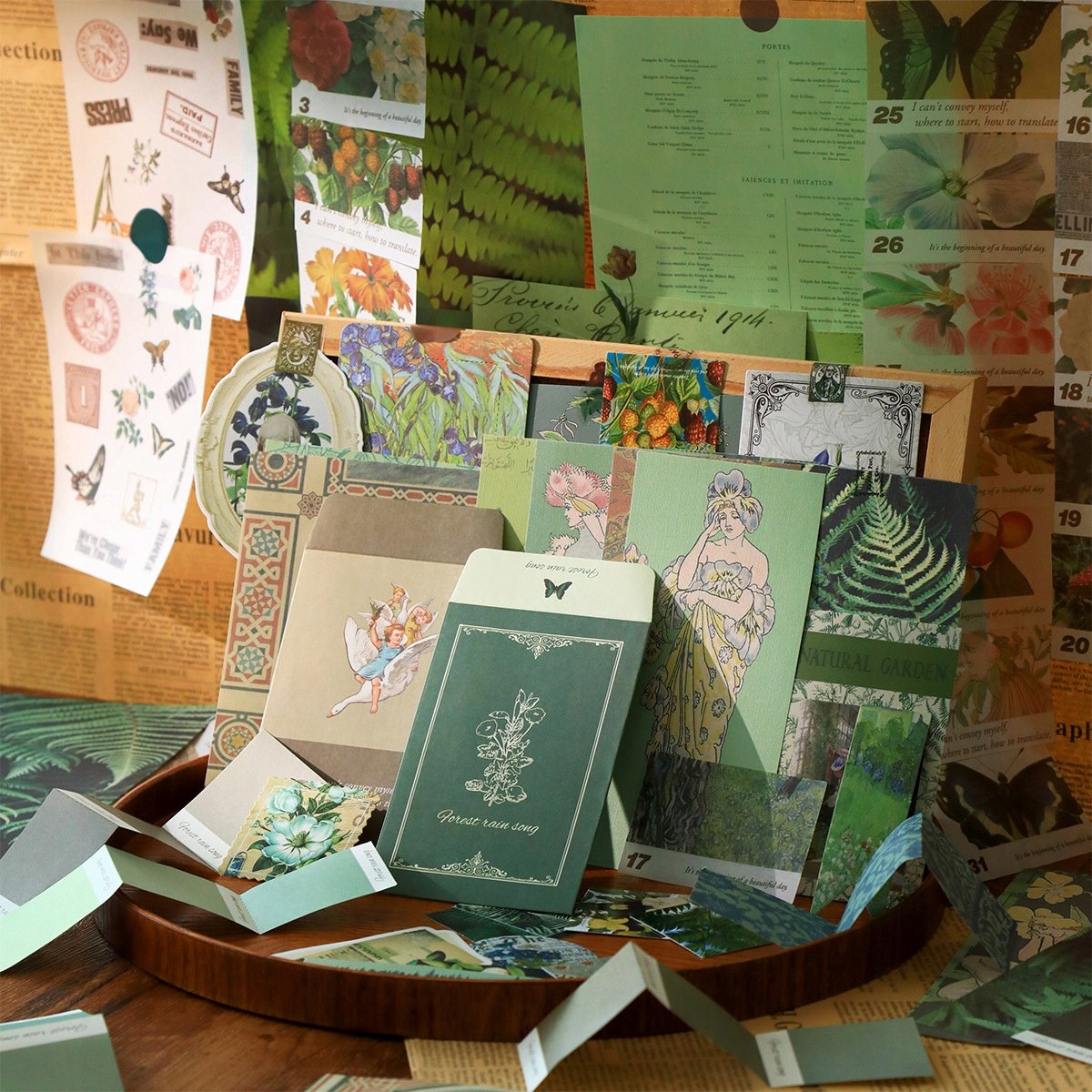Naklejki Zestaw do Scrapbookingu Album Notes Papier Ozdobne Vintage Planera