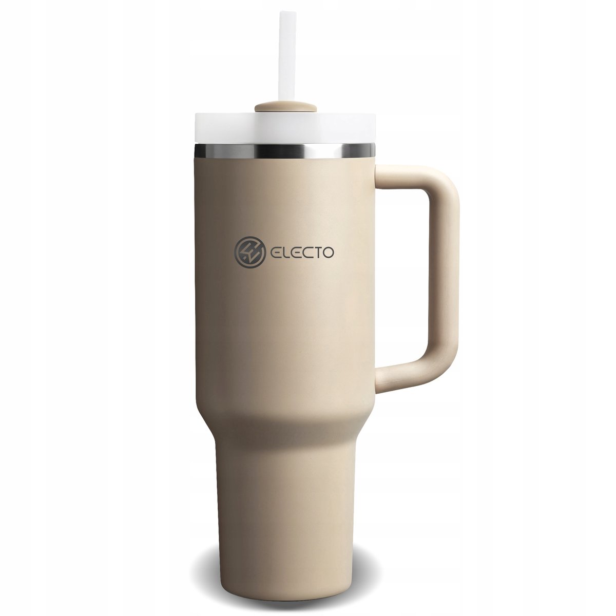 KUBEK TERMICZNY ZE SŁOMKĄ TERMOS Z UCHWYTEM NA HERBATĘ KAWĘ SZCZELNY 1200ML