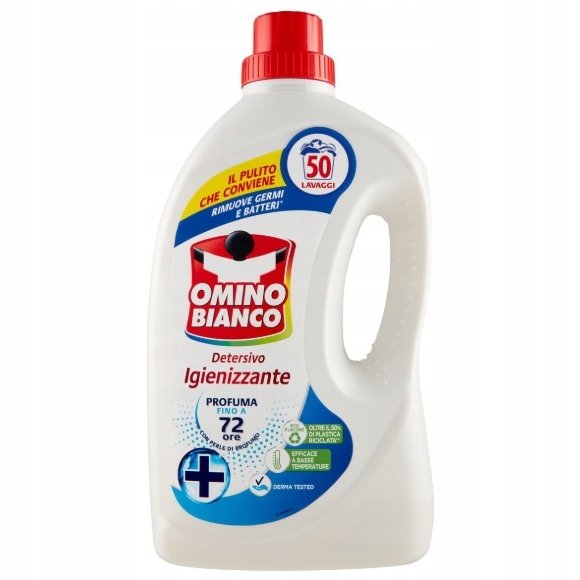 Płyn do prania dezynfekujący włoski skuteczny 1,76l Omino Bianco