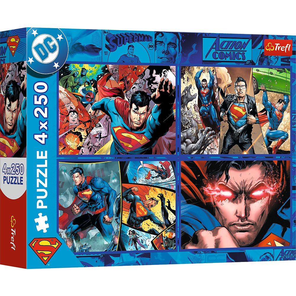 Puzzle, Trefl, Odwaga Supermana, 4x250 el.