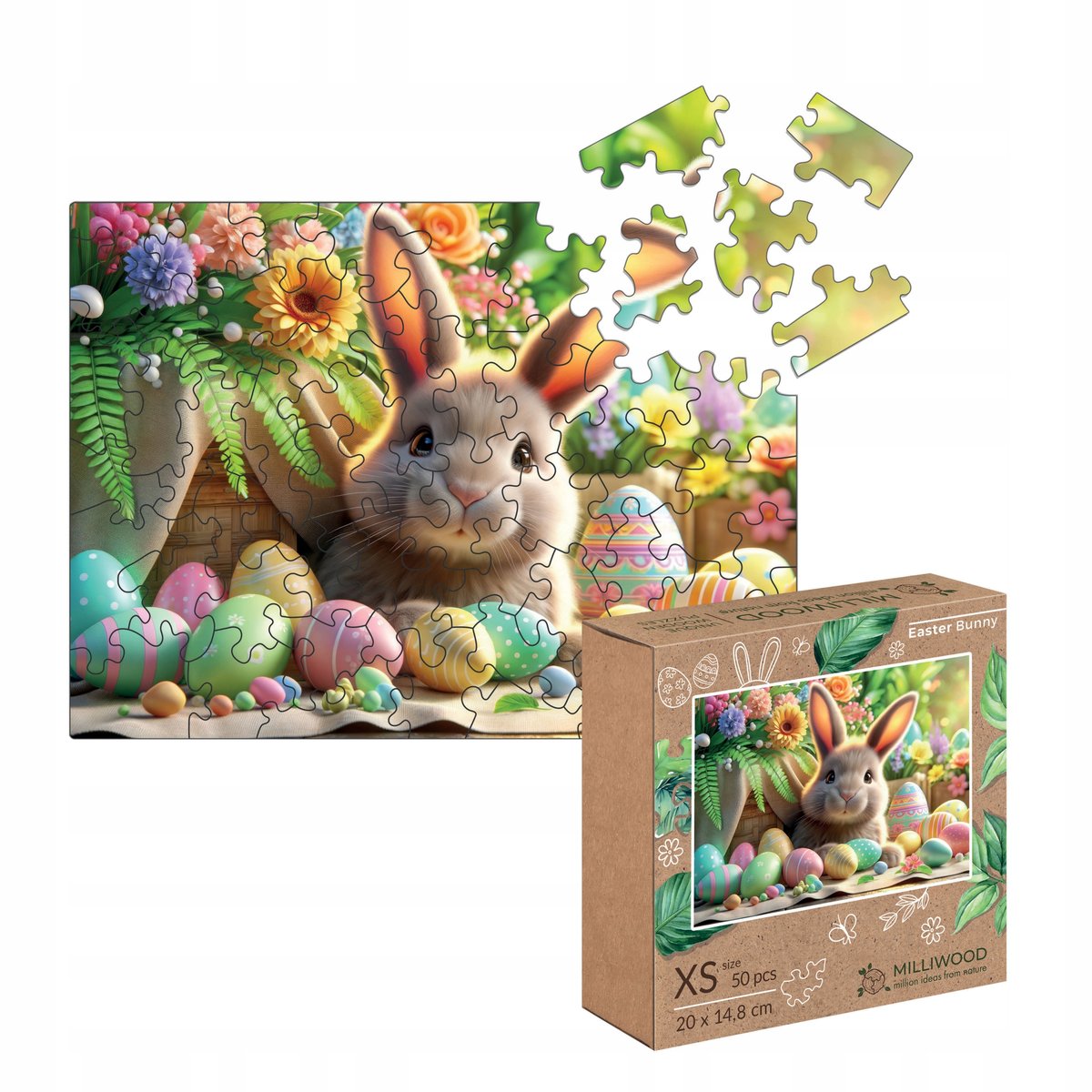 Puzzle Celebrating 50 elementów Easter Bunny Zajączek Wielkanocny