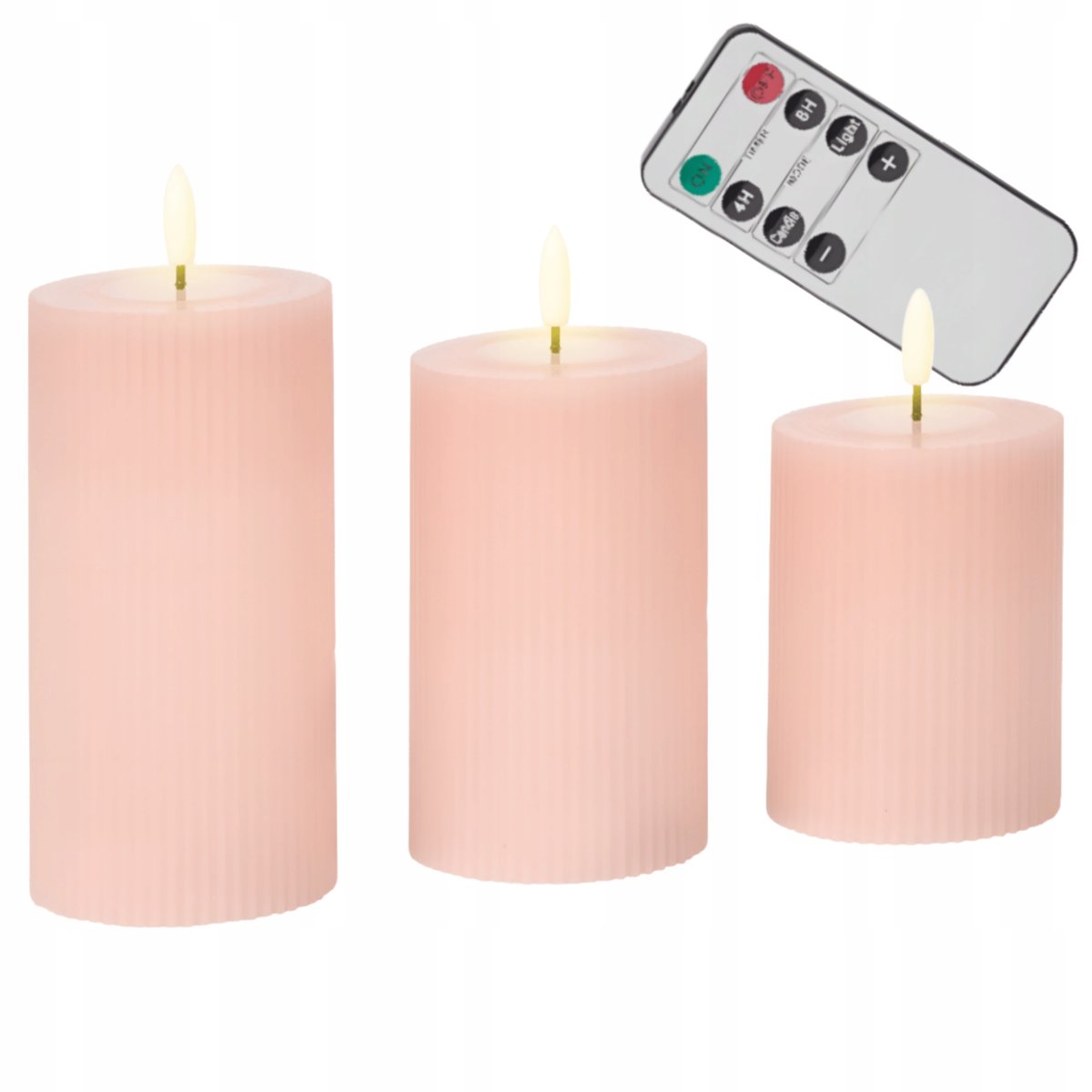 ROMANTYCZNE NASTROJOWE ŚWIECZKI 3 SZT PRZYTULNA ATMOSFERA DO DOMU