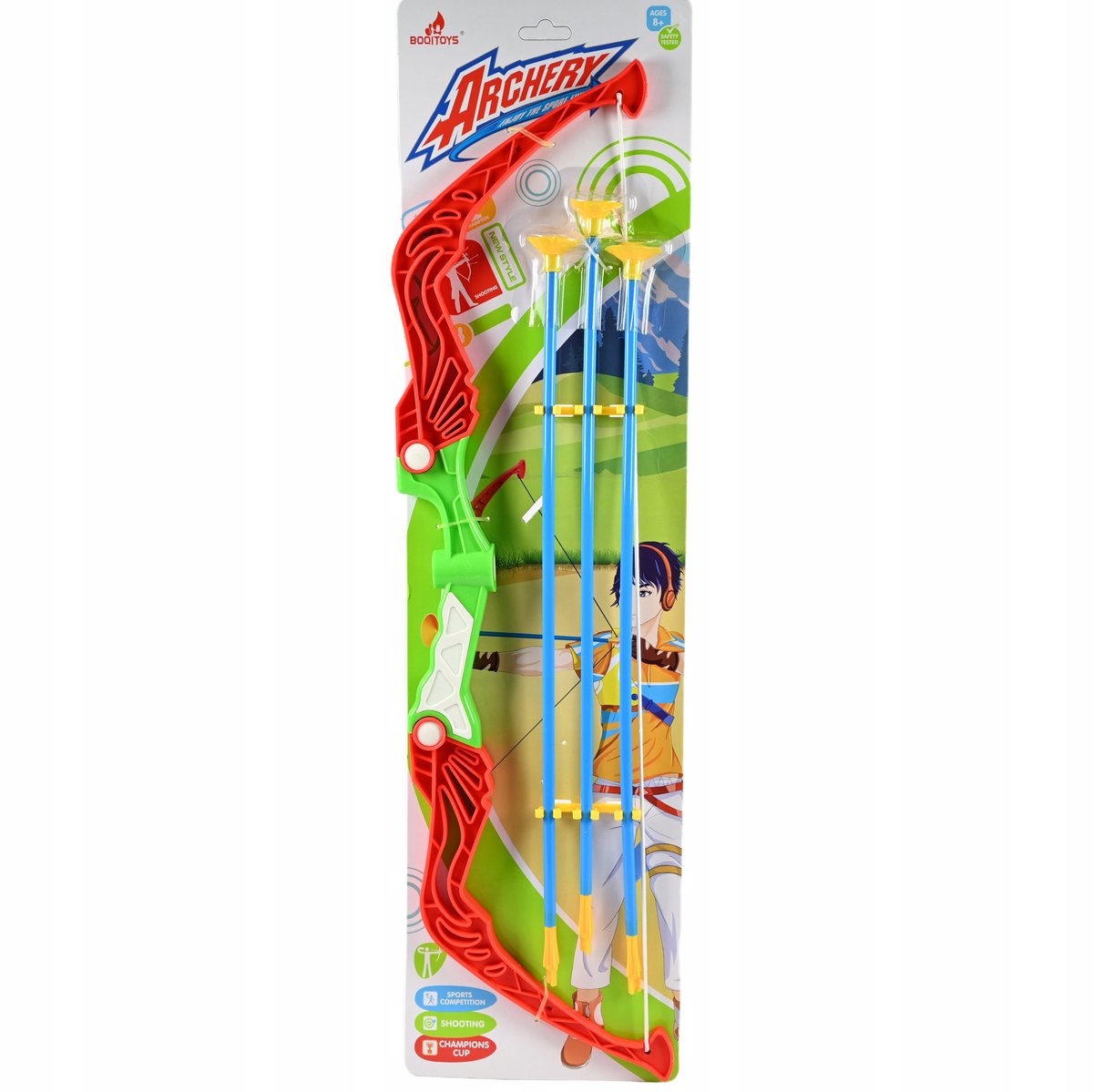 ŁUK DLA DZIECI BEZPIECZNY ZESTAW DO STRZELANIA Z ŁUKU 3 STRZAŁY