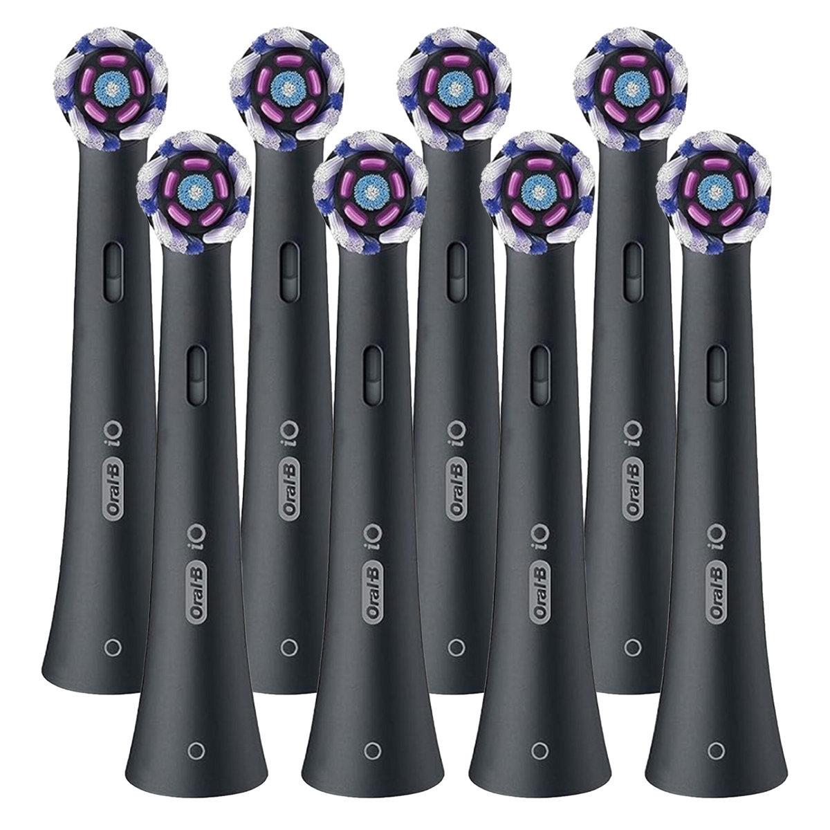 8x Końcówka do szczoteczki elektrycznej Oral-B iO Radiant White Czarne