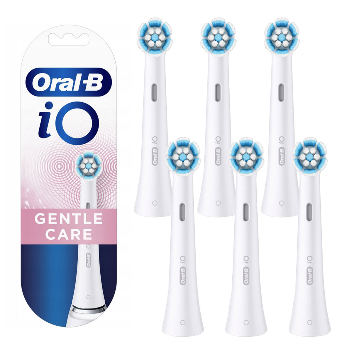 6x Końcówka do szczoteczki elektrycznej Oral-B Gentle Care Biała DELIKATNA