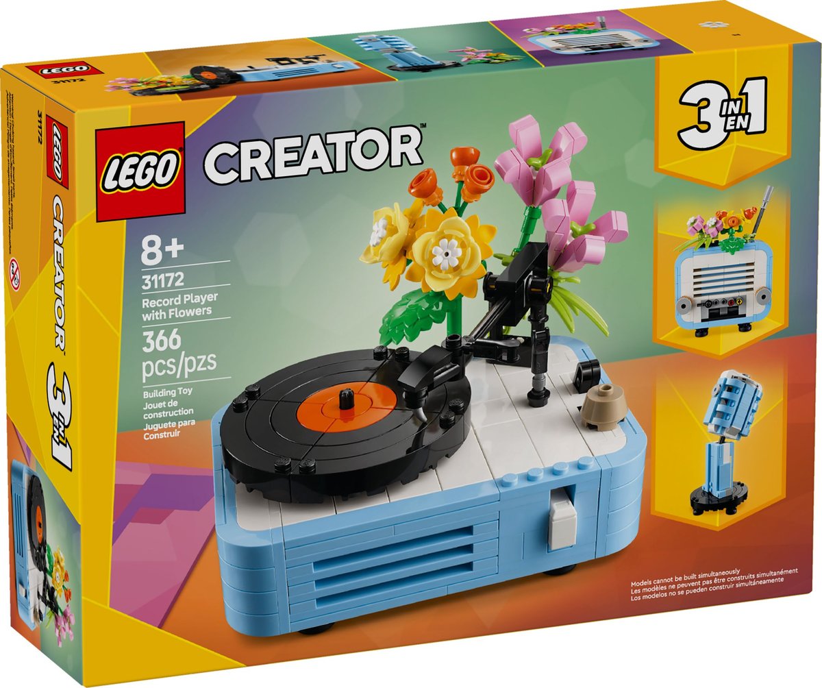 LEGO Creator 3w1 31172 Gramofon z kwiatami