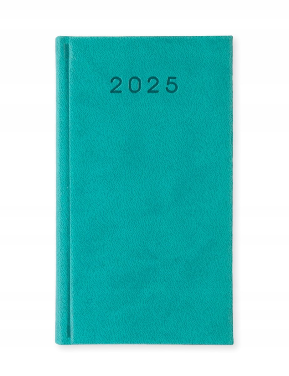 KALENDARZ książkowy kieszonkowy A6 TYGODNIOWY 2025 TURKUSOWY Tury
