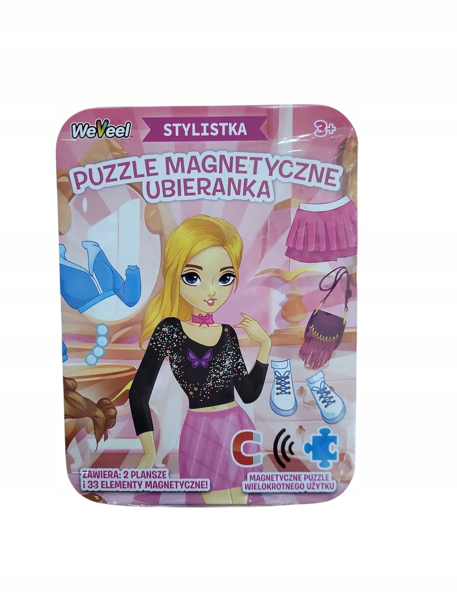 Gra magnetyczna puzzle magnetyczna ubieranka stylistka