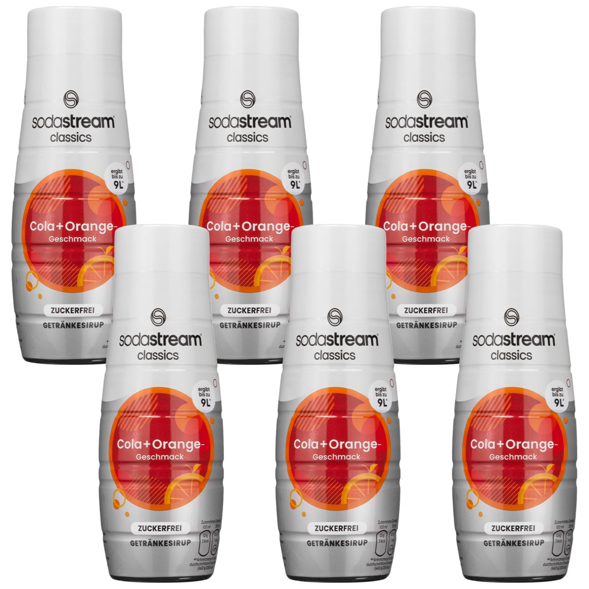 6x SYROP SODA STREAM COLA POMARAŃCZA BEZ CUKRU 440ML