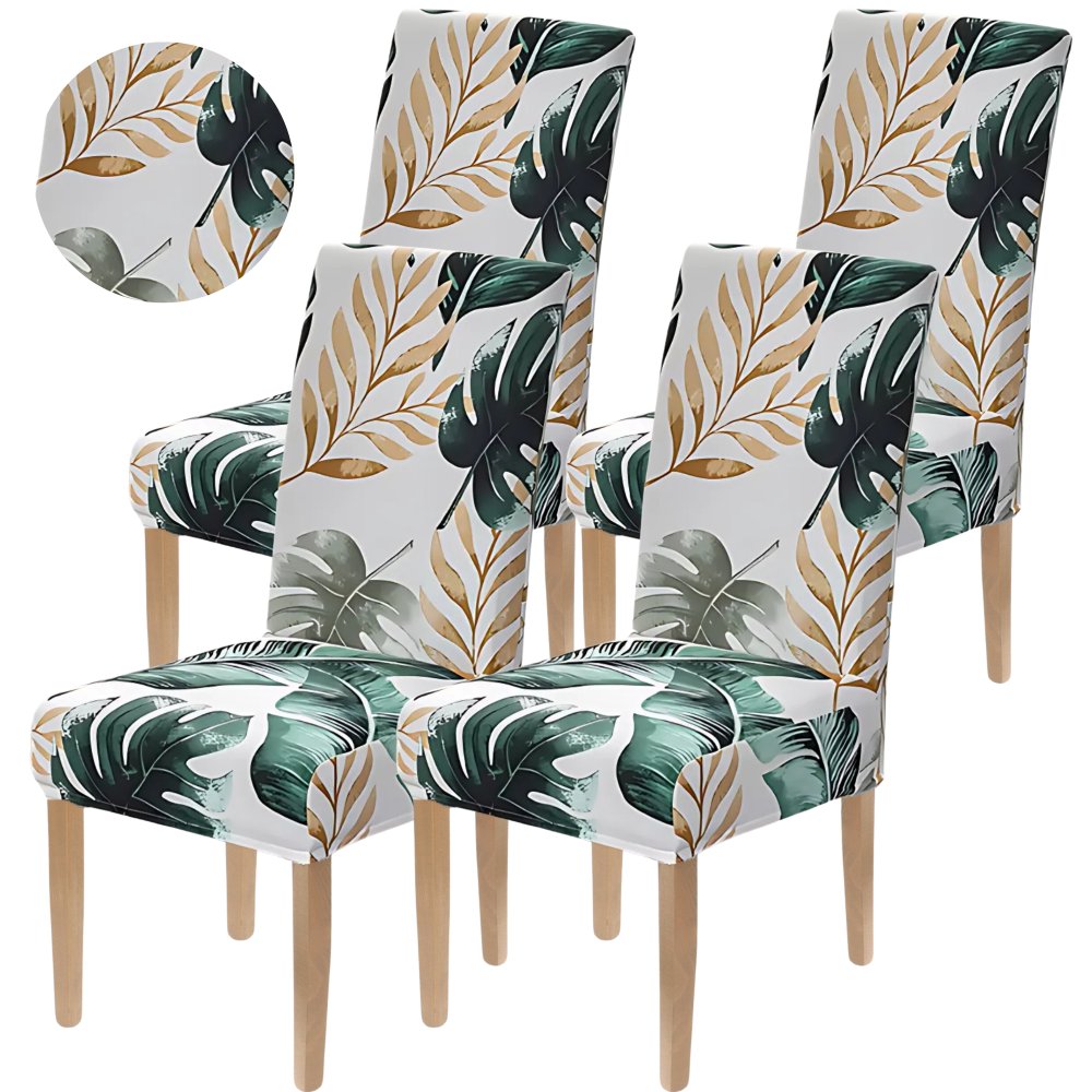 ZESTAW 4 SZT. POKROWIEC NA KRZESŁO WZORY ELASTYCZNY [10-WZ-5-4SZT]