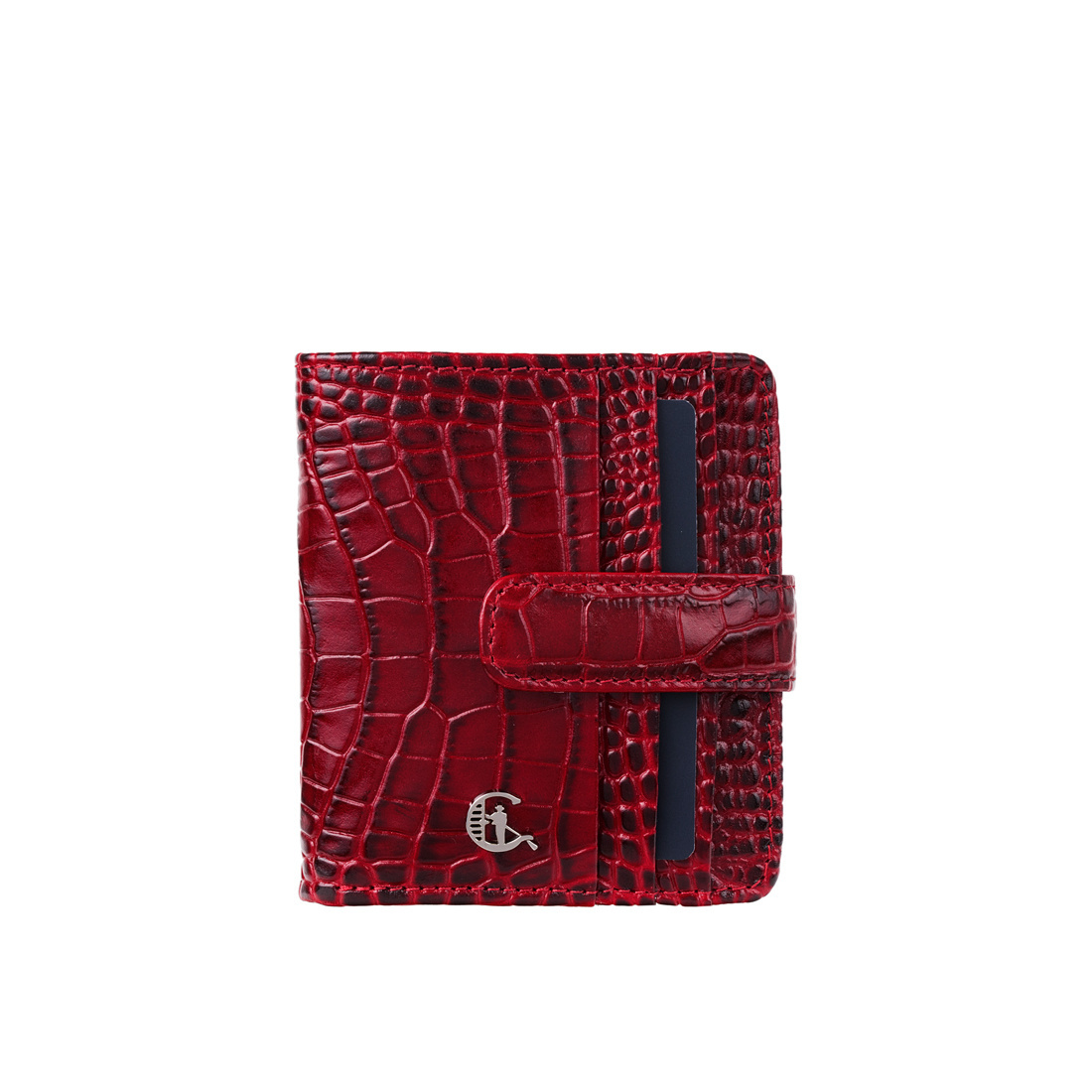 Bordowy portfel damski Canaletto ze skóry licowej croco – elegancki, kompaktowy i funkcjonalny PD1042s162