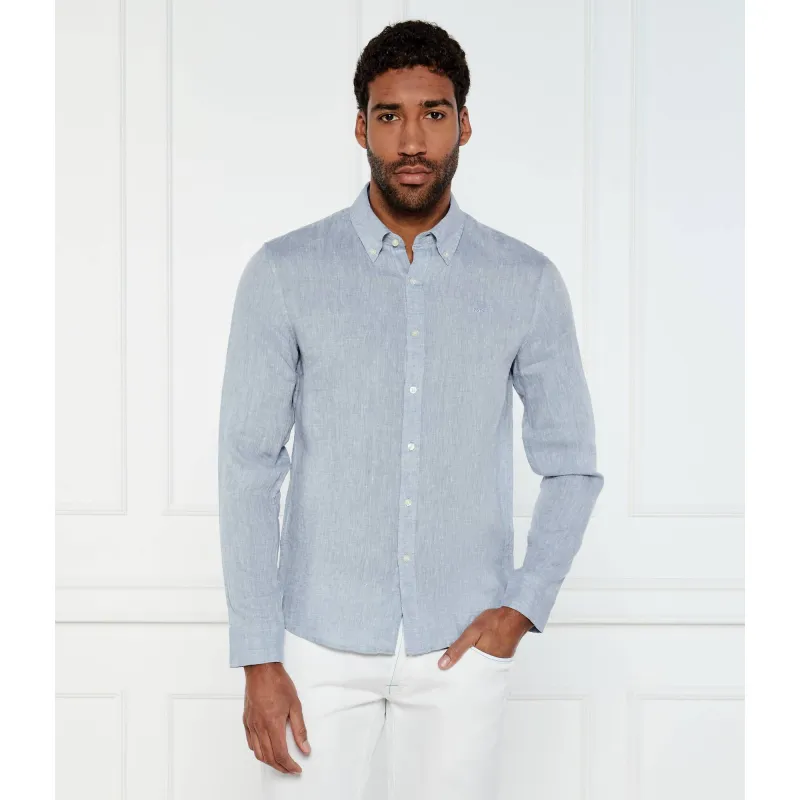 Michael Kors Lniana koszula Slim Fit