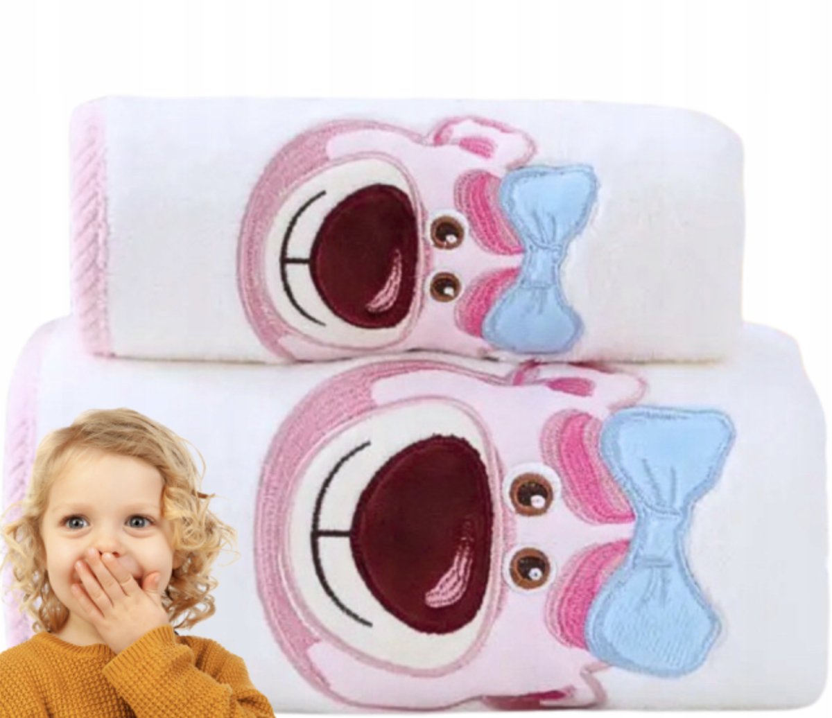 RĘCZNIK KĄPIELOWY 70x140 35x75 DLA DZIECI DO PRZEDSZKOLA MIĘKKI ZESTAW