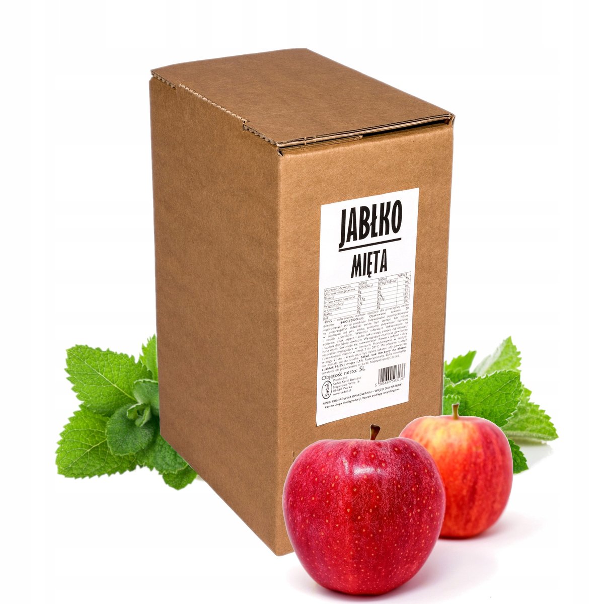 Sok DLA DZIECI jabłko mięta naturalny 100% 5L