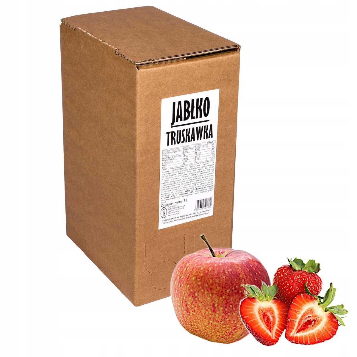 sok DLA DZIECI jabłko truskawka naturalny 100% 5l