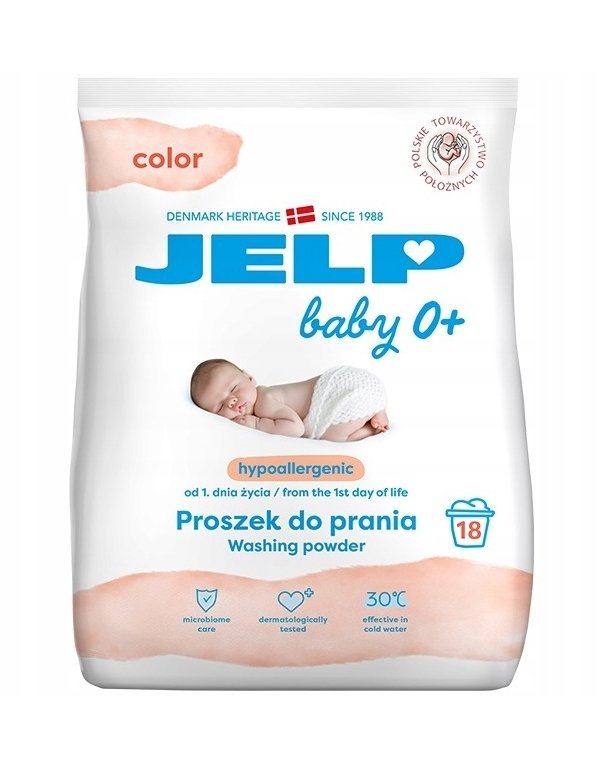 Jelp Baby 0+ Proszek do prania kolorowych tkanin, 1,35 kg