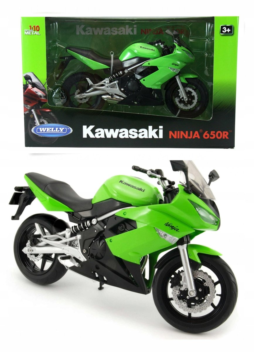 KAWASAKI NINJA 650R MODEL MOTOCYKLA W SKALI 1:10 WELLY