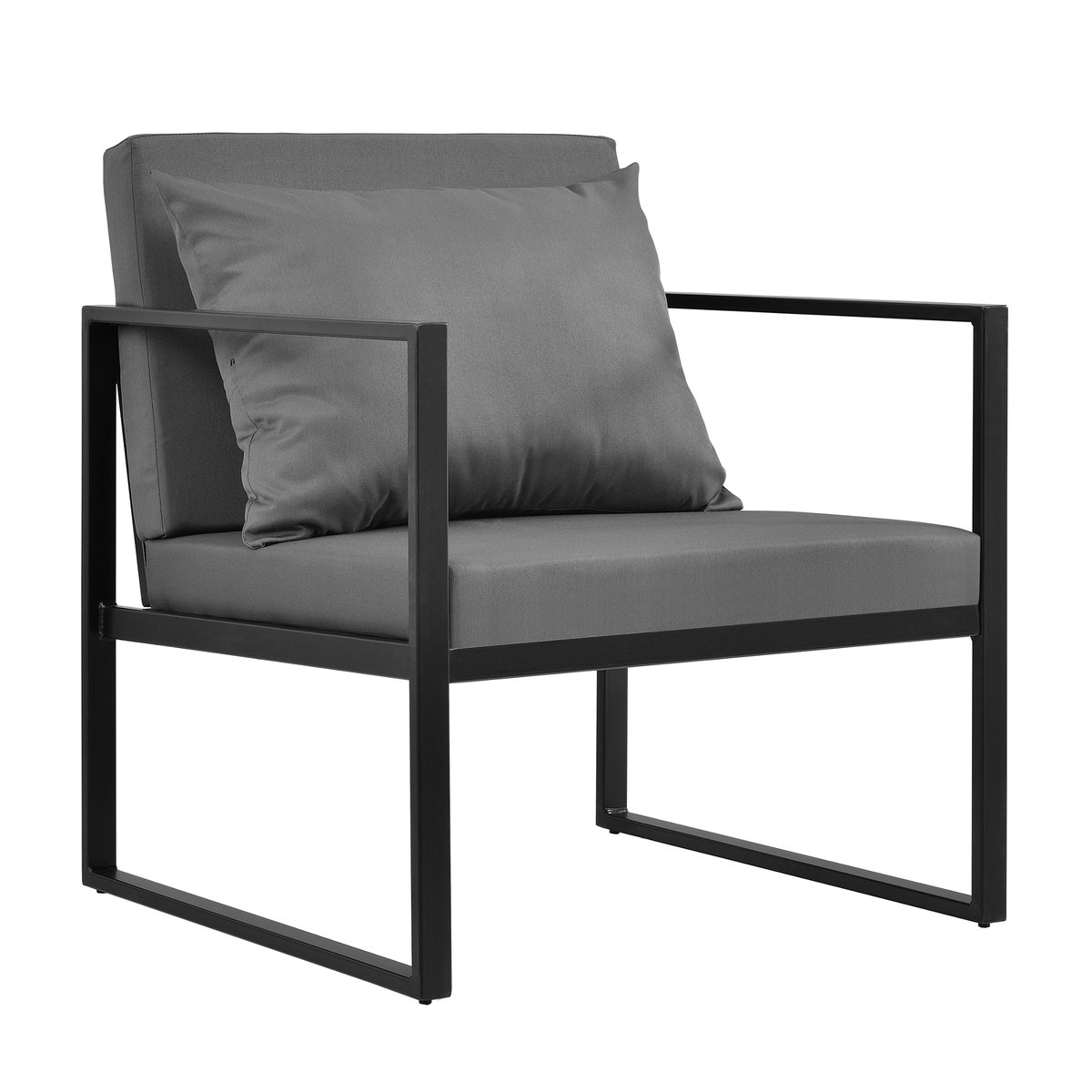 Krzesła ogrodowe Zestaw 2szt Lerum 70x60x60 cm Czarne
