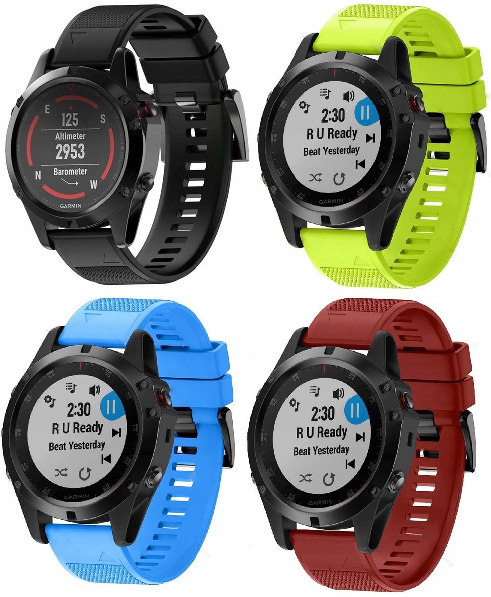 4x PASEK DO GARMIN FENIX 5s Plus 6s 7s 8 43mm SOLAR PRO QUICKFIT ZESTAW